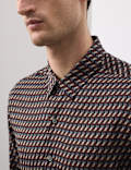 Regular Fit Geometric Print Shirt