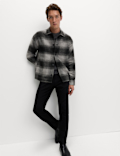 Brushed Checked Overshirt