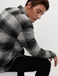 Brushed Checked Overshirt