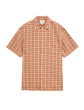 Linen Rich Check Short Sleeve Shirt