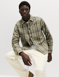 Pure Cotton Check Overshirt