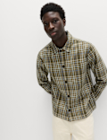 Pure Cotton Check Overshirt
