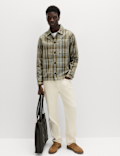 Pure Cotton Check Overshirt