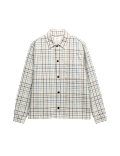 Pure Cotton Check Overshirt