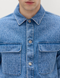 Regular Fit Pure Cotton Denim Overshirt