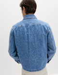 Regular Fit Pure Cotton Denim Overshirt
