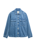 Regular Fit Pure Cotton Denim Overshirt
