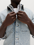 Pure Cotton Denim Overshirt