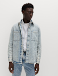 Pure Cotton Denim Overshirt