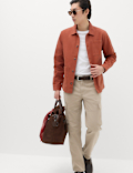 Regular Fit Pure Cotton Twill Overshirt
