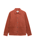 Regular Fit Pure Cotton Twill Overshirt