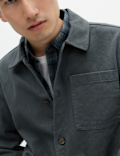 Regular Fit Pure Cotton Twill Overshirt