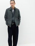 Regular Fit Pure Cotton Twill Overshirt