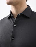 Slim Fit Easy Iron Pure Cotton Jersey Shirt