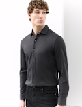 Slim Fit Easy Iron Pure Cotton Jersey Shirt