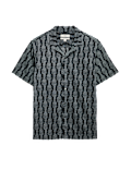 Pure Cotton Geometric Short Sleeve Shirt