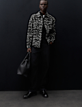 Regular Fit Wool Blend Textured Overshirt
