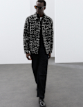 Regular Fit Wool Blend Textured Overshirt