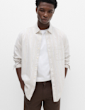 Relaxed Fit Cotton Rich Striped Oxford Shirt