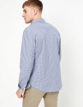 Cotton Rich Gingham Check Oxford Shirt