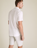 Pure Cotton Geometric Dot Print Shirt