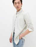 Regular Fit Pure Cotton Striped Shirt