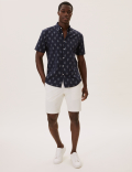 Pure Cotton Ikat Print Shirt