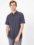 Cotton Rich Striped Shirt
