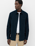 Regular Fit Checked Corduroy Shirt