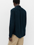 Regular Fit Checked Corduroy Shirt