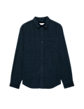 Regular Fit Checked Corduroy Shirt