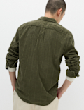 Regular Fit Checked Corduroy Shirt