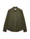 Regular Fit Checked Corduroy Shirt