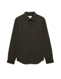 Regular Fit Checked Corduroy Shirt