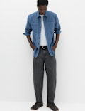Regular Fit Striped Corduroy Shirt