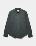 Regular Fit Striped Corduroy Shirt