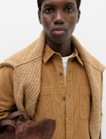Regular Fit Striped Corduroy Shirt