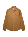 Regular Fit Striped Corduroy Shirt