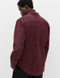 Regular Fit Striped Corduroy Shirt