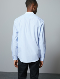 Pure Cotton Striped Grandad Shirt