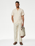 Easy Iron Pure Cotton Revere Collar Embroidered Shirt