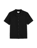 Cotton Rich Cuban Collar Shirt