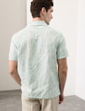 Cotton Rich Jacquard Short Sleeve Shirt