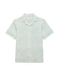 Cotton Rich Jacquard Short Sleeve Shirt