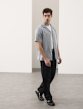 Linen Blend Short Sleeve Shirt