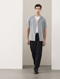 Linen Blend Short Sleeve Shirt