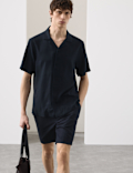 Linen Blend Short Sleeve Shirt