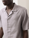 Linen Blend Short Sleeve Shirt