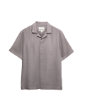 Linen Blend Short Sleeve Shirt