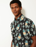 Cotton Rich Pineapple Print Shirt